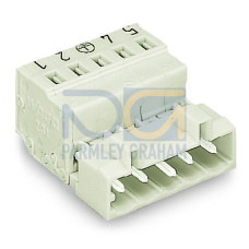 1-conductor male connector, CAGE CLAMP&reg;, 2.5 mm&sup2;, light gray
