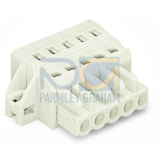 1-conductor female connector, CAGE CLAMP&reg;, 2.5 mm&sup2;, light gray