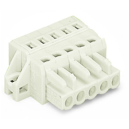 1-conductor female connector, CAGE CLAMP&reg;, 2.5 mm&sup2;, light gray
