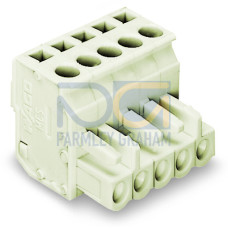 1-conductor female connector, angled, CAGE CLAMP&reg;, 2.5 mm&sup2;, light gray