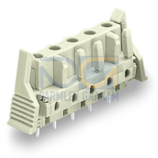 THT female header, straight, Pin spacing 7.5 mm, light gray