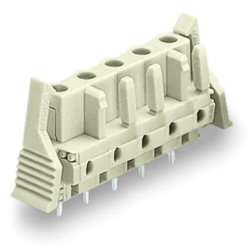 THT female header, straight, Pin spacing 7.5 mm, light gray