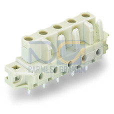 THT female header, straight, Pin spacing 7.5 mm, light gray