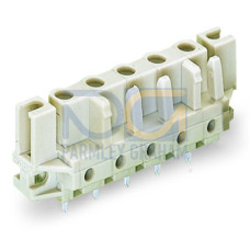 THT female header, straight, Pin spacing 7.5 mm, light gray