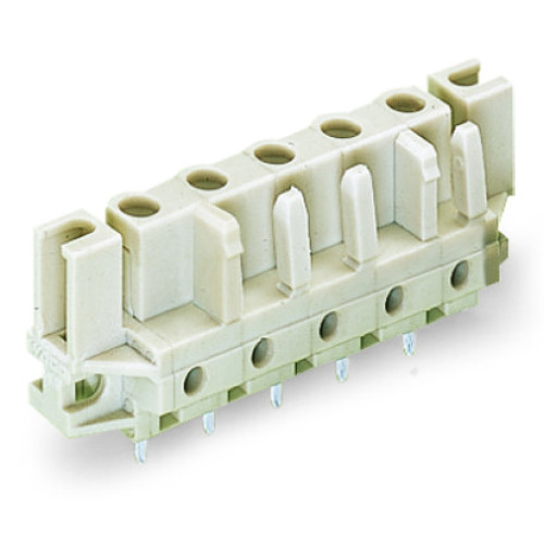 THT female header, straight, Pin spacing 7.5 mm, light gray