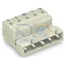1-conductor male connector, CAGE CLAMP&reg;, 2.5 mm&sup2;, light gray