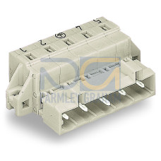 1-conductor male connector, CAGE CLAMP&reg;, 2.5 mm&sup2;, light gray