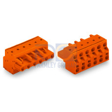 2-conductor female connector, Push-in CAGE CLAMP&reg;, 2.5 mm&sup2;, orange