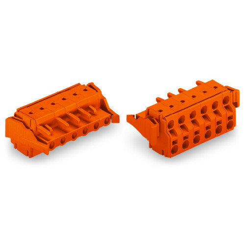 2-conductor female connector, Push-in CAGE CLAMP&reg;, 2.5 mm&sup2;, orange