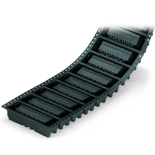 THR male header, 1.0 x 1.0 mm solder pin, angled, black