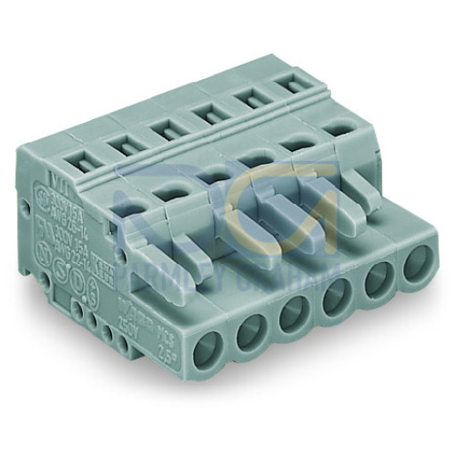 Female Connector, Cage ClampConnection 3-Pole Gray