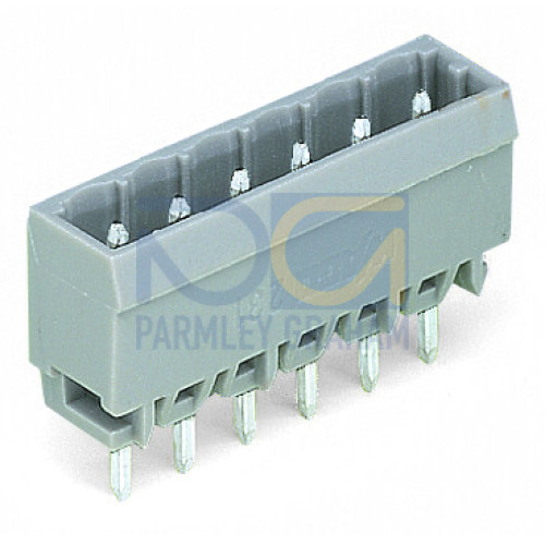 Male Connector, With Straight Solder Pins 3-Pole Gray