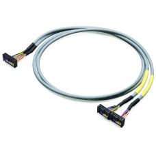 System cable, for WAGO-I/O-SYSTEM, 750 Series, 2 x 8 analog inputs or outputs, Length: 1 m, Conducto