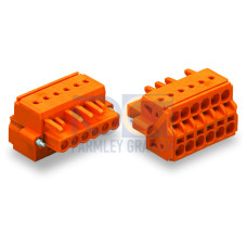 2-conductor female connector, Push-in CAGE CLAMP&reg;, 2.5 mm&sup2;, orange