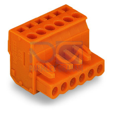 1-conductor female connector, angled, CAGE CLAMP&reg;, 2.5 mm&sup2;, orange