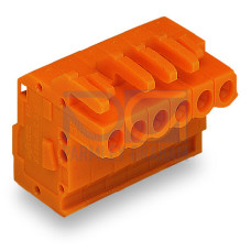 1-conductor female connector, angled, CAGE CLAMP&reg;, 2.5 mm&sup2;, orange