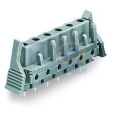 THT female header, straight, Pin spacing 7.5 mm, gray