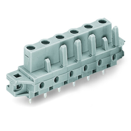 THT female header, straight, Pin spacing 7.5 mm, gray