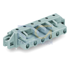 THT female header, angled, Pin spacing 7.5 mm, gray