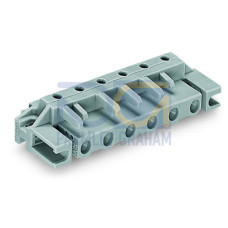 THT female header, angled, Pin spacing 7.5 mm, gray