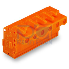 1-conductor female connector, angled, CAGE CLAMP&reg;, 2.5 mm&sup2;, orange