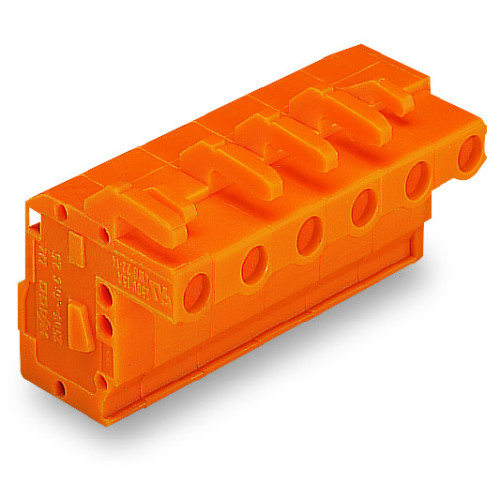 1-conductor female connector, angled, CAGE CLAMP&reg;, 2.5 mm&sup2;, orange
