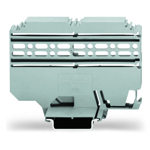 Multi mounting adapter, for female and male connectors, 25 mm wide, gray