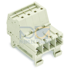 1-conductor male connector, Push-in CAGE CLAMP&reg;, 10 mm&sup2;, light gray