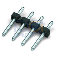 THT pin strip, Pin spacing 3.5 mm, 6-pole, black