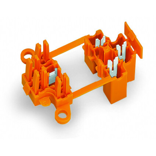 Socket, clamping collar, 3-pole, orange