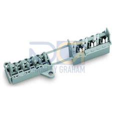 Socket, clamping collar, 6-pole, gray