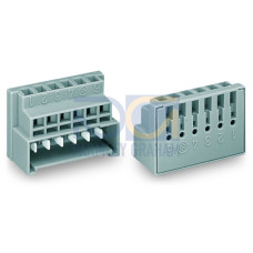 Male connector, direct marking, 6-pole, gray