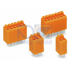 PCB terminal block, push-button, 1.5 mm&sup2;, orange