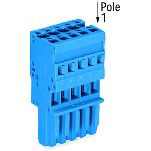 1-conductor female connector, CAGE CLAMP&reg;, 4 mm&sup2;, blue