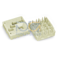 Conductor support, base, without ground contact, 5-pole, white