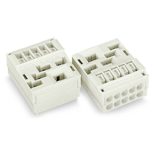 Conductor support, with direct ground contact, with snap-in mounting feet, white