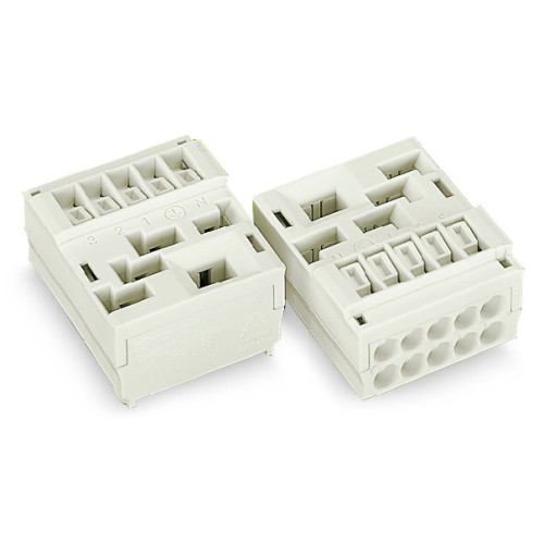 Conductor support, without ground contact, with snap-in mounting feet, white