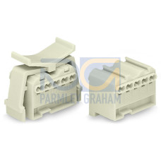 Female connector, 5-pole, white