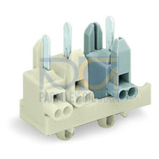 Male connector, 5-pole, white/gray