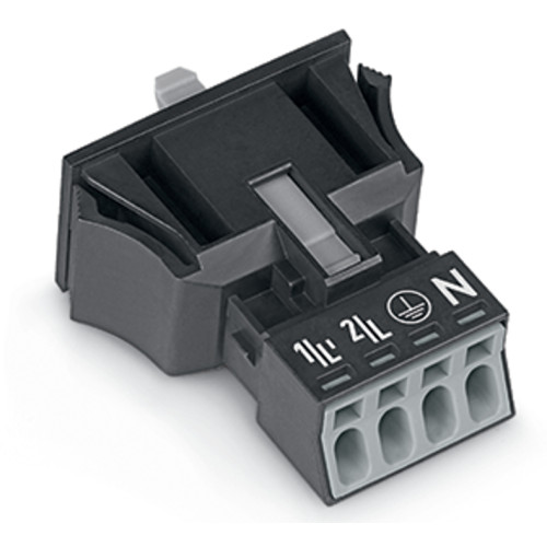 Snap-in plug, 4-pole, Cod. A, black