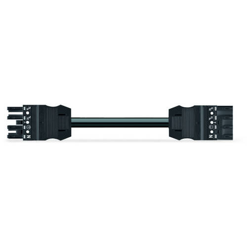 pre-assembled interconnecting cable, Eca, Socket/plug, black