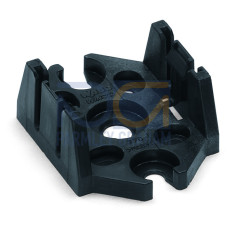 Mounting plate, 3-pole, for distribution connectors, black