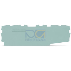 End and intermediate plate, 0.7 mm thick, gray