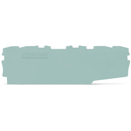 End and intermediate plate, 0.7 mm thick, gray