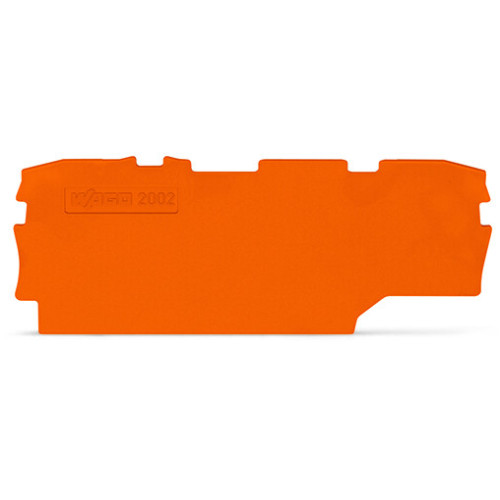 End and intermediate plate, 1 mm thick, orange