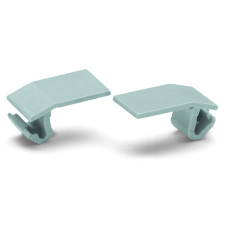 Lockout cap, for wire insertion and actuating opening, gray