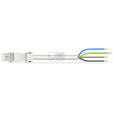 pre-assembled connecting cable, Eca, Plug/open-ended, white