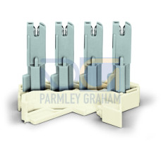 Snap-on type female connector, without ground contact, 2-pole, white/gray