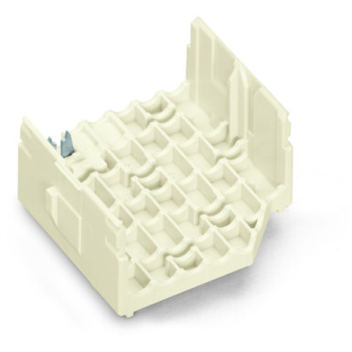 Conductor support, base, with direct ground contact, with snap-in mounting feet, white