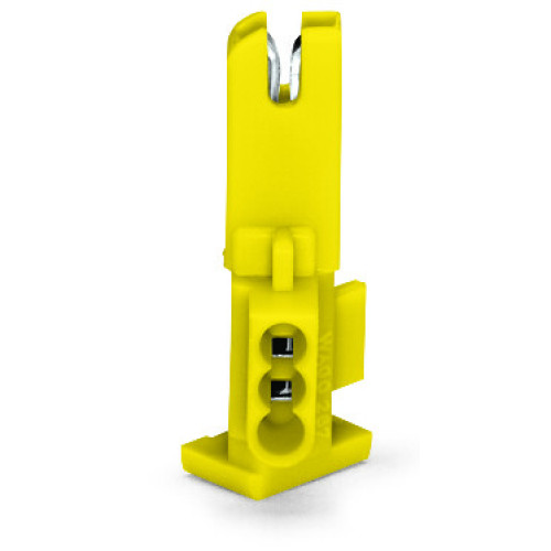 Socket module, without ground contact, 1-pole, yellow
